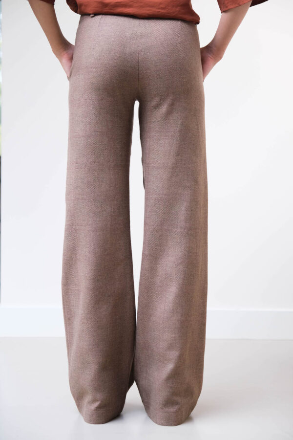 Wollen broek in taupe kleur