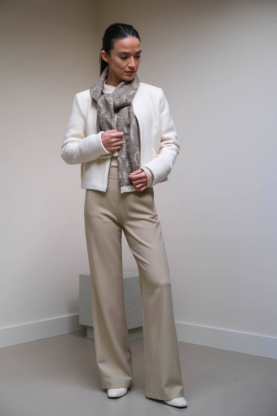 broek cool wool beige